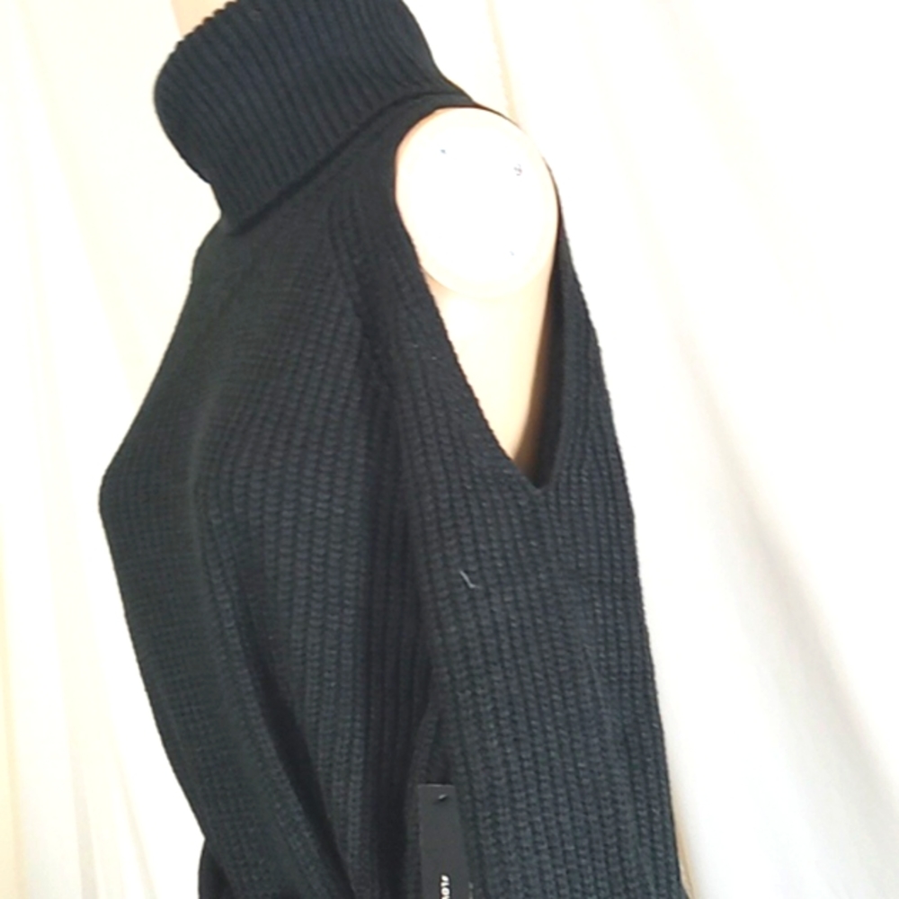 LULU'S Black Knit Dress Stretch Material Women XS Sweater New Winter Extra Small - Picture 3 of 10
